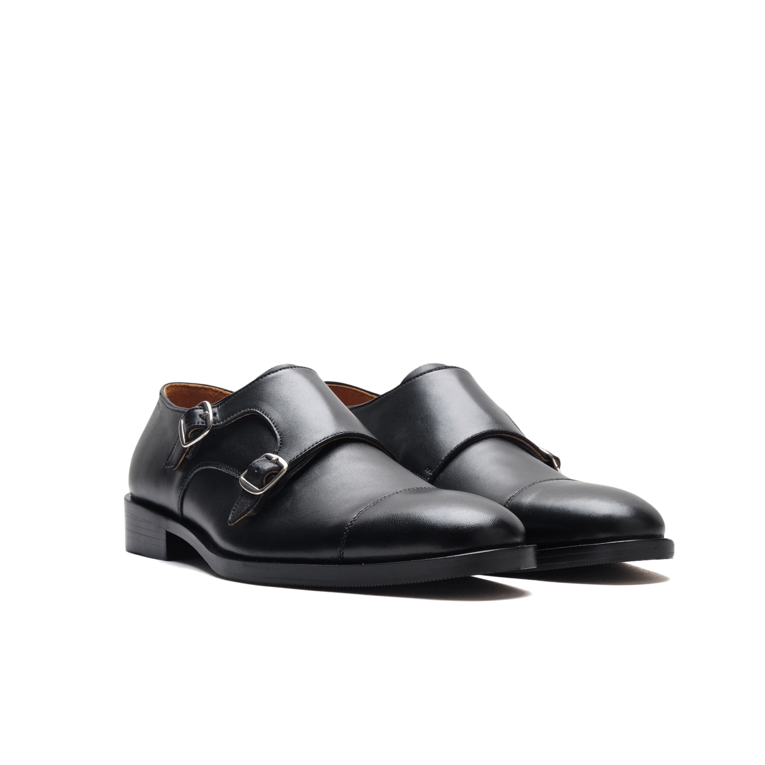 Argo Black | Cap Toe Double Monk Strap - Image 3