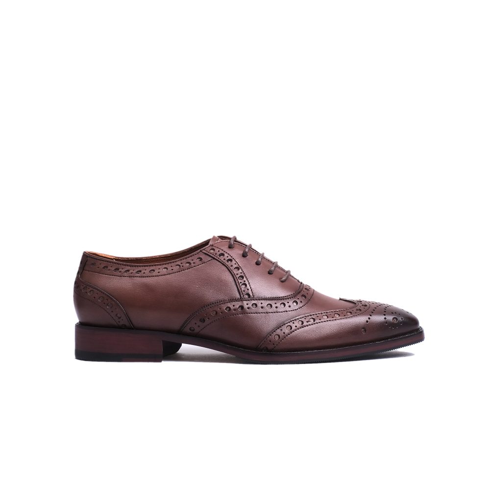 Zeus Brown Wingtip/Full-Brogue Oxfords – Koku Footwear