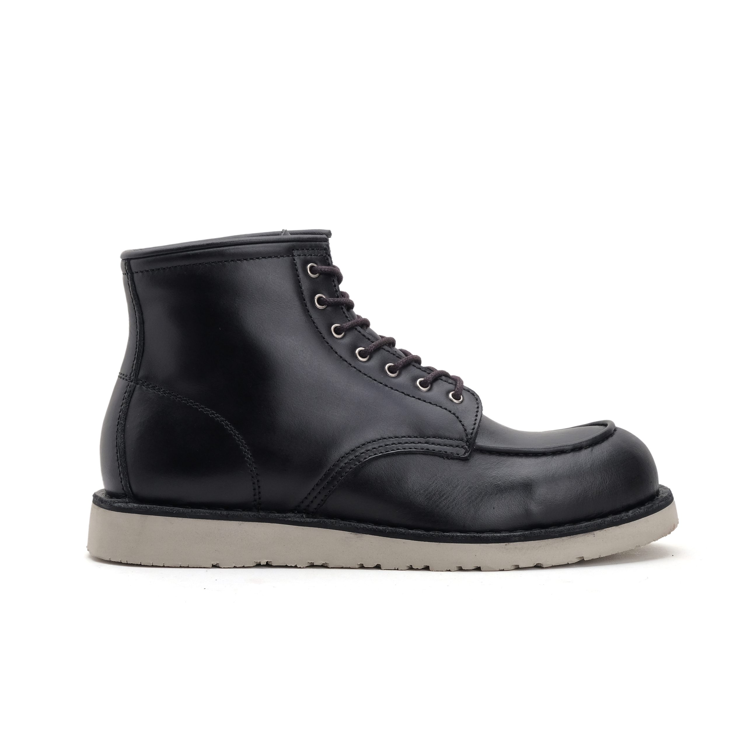 Lennox Black | 6-Inch Moc Toe Boots